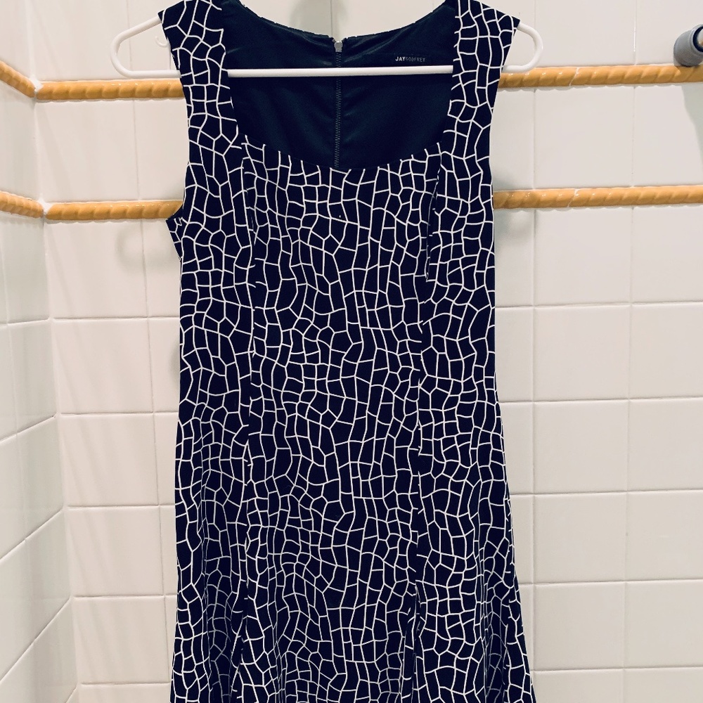 Navy Blue and White Jay Godfrey Dress